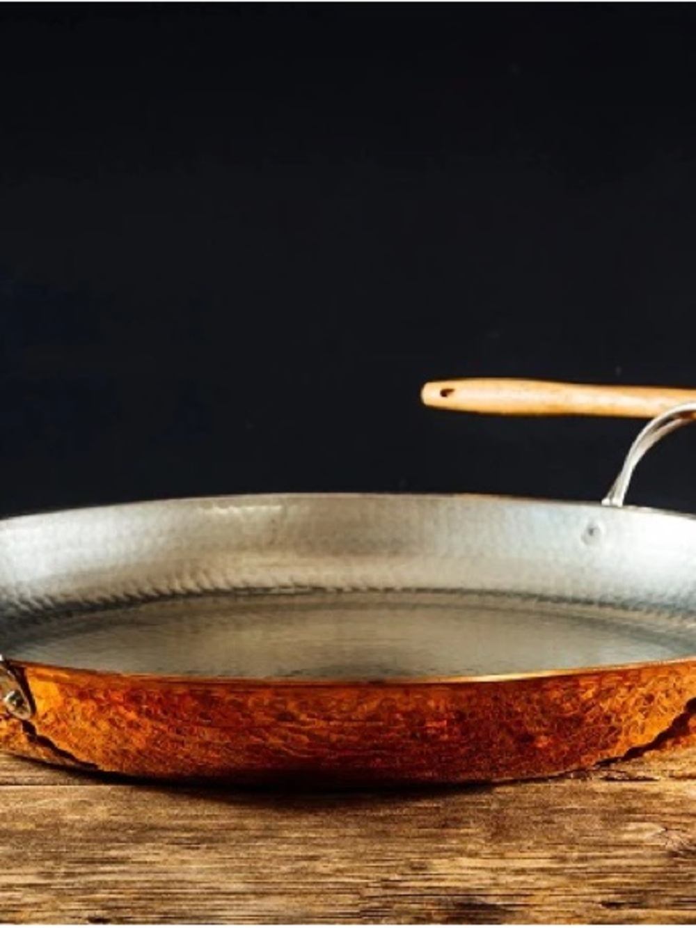 Sertodo Copper 8 inch hand hammered Copper paella pan